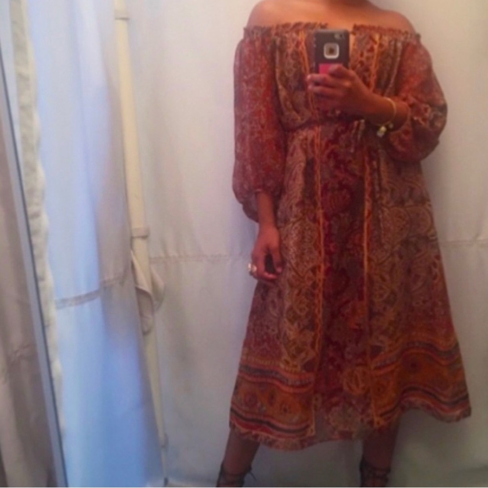 Zara peasant dress